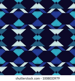 Ethnic boho seamless pattern. Embroidery on fabric. Scribble texture. Folk motif. Textile rapport.