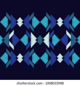 Ethnic boho seamless pattern. Embroidery on fabric. Scribble texture. Folk motif. Textile rapport.