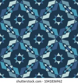 Ethnic boho seamless pattern. Embroidery on fabric. Tribal pattern. Folk motif. Textile rapport.
