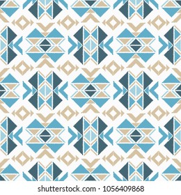 Ethnic boho seamless pattern. Embroidery on fabric. Tribal pattern. Folk motif. Textile rapport.