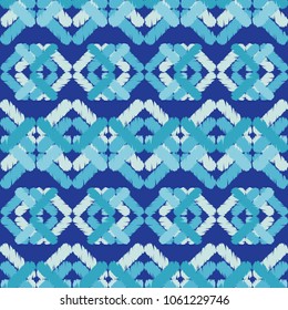 Ethnic boho seamless pattern. Embroidery on fabric. Scribble texture. Folk motif. Textile rapport.
