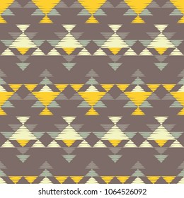 Ethnic boho seamless pattern. Embroidery on fabric. Tribal pattern. Folk motif. Textile rapport.
