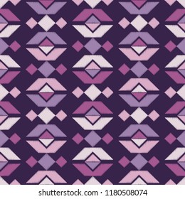 Ethnic boho seamless pattern. Embroidery. Traditional ornament. Geometric background. Tribal pattern. Folk motif. Textile rapport.