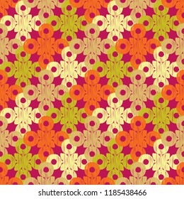 Ethnic boho seamless pattern. Embroidery. Traditional ornament. Geometric background. Tribal pattern. Folk motif. Can be used for wallpaper, textile, invitation card, wrapping, web page background.