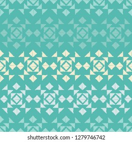 Ethnic boho seamless pattern. Embroidery on fabric. Traditional ornament. Tribal pattern. Folk motif. Can be used for wallpaper, textile, invitation card, wrapping, web page background.