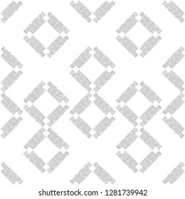 Ethnic boho seamless pattern. Embroidery on fabric. Traditional ornament. Tribal pattern. Folk motif. Can be used for wallpaper, textile, invitation card, wrapping, web page background.