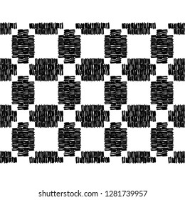 Ethnic boho seamless pattern. Embroidery on fabric. Traditional ornament. Tribal pattern. Folk motif. Can be used for wallpaper, textile, invitation card, wrapping, web page background.