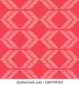 Ethnic boho seamless pattern. Embroidery on fabric. Traditional ornament. Tribal pattern. Folk motif. Can be used for wallpaper, textile, invitation card, wrapping, web page background.
