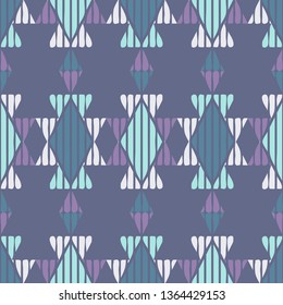 Ethnic boho seamless pattern. Embroidery on fabric. Patchwork texture. Weaving. Traditional ornament. Tribal pattern. Folk motif. Can be used for wallpaper, textile, invitation card, wrapping, web.