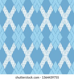 Ethnic boho seamless pattern. Embroidery on fabric. Patchwork texture. Weaving. Traditional ornament. Tribal pattern. Folk motif. Can be used for wallpaper, textile, invitation card, wrapping, web.