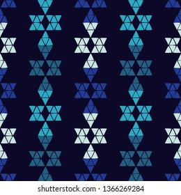 Ethnic boho seamless pattern. Embroidery on fabric. Patchwork texture. Weaving. Traditional ornament. Tribal pattern. Folk motif. Can be used for wallpaper, textile, invitation card, wrapping, web.