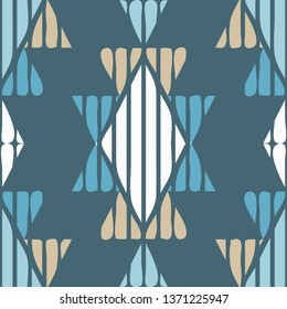 Ethnic boho seamless pattern. Embroidery on fabric. Patchwork texture. Weaving. Traditional ornament. Tribal pattern. Folk motif. Can be used for wallpaper, textile, invitation card, wrapping, web.