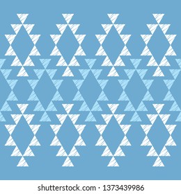 Ethnic boho seamless pattern. Embroidery on fabric. Patchwork texture. Weaving. Traditional ornament. Tribal pattern. Folk motif. Can be used for wallpaper, textile, invitation card, wrapping, web.