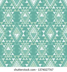 Ethnic boho seamless pattern. Embroidery on fabric. Patchwork texture. Weaving. Traditional ornament. Tribal pattern. Folk motif. Can be used for wallpaper, textile, invitation card, wrapping, web.