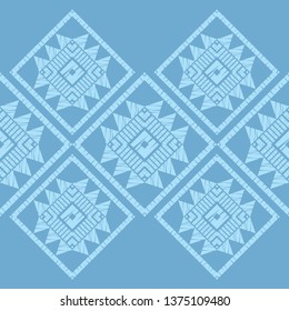 Ethnic boho seamless pattern. Embroidery on fabric. Patchwork texture. Weaving. Traditional ornament. Tribal pattern. Folk motif. Can be used for wallpaper, textile, invitation card, wrapping.