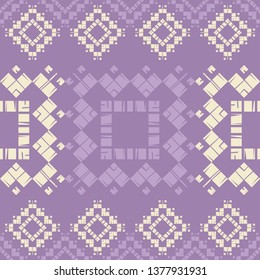 Ethnic boho seamless pattern. Embroidery on fabric. Patchwork texture. Weaving. Traditional ornament. Tribal pattern. Folk motif. Can be used for wallpaper, textile, invitation card, wrapping, web.