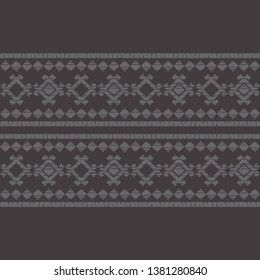 Ethnic boho seamless pattern. Embroidery on fabric. Patchwork texture. Weaving. Traditional ornament. Tribal pattern. Folk motif. Can be used for wallpaper, textile, invitation card, wrapping, web.