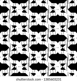 Ethnic boho seamless pattern. Embroidery on fabric. Patchwork texture. Weaving. Traditional ornament. Tribal pattern. Folk motif. Can be used for wallpaper, textile, invitation card, wrapping, web.