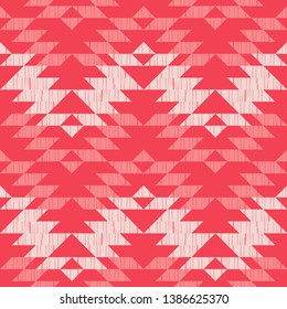 Ethnic boho seamless pattern. Embroidery on fabric. Patchwork texture. Weaving. Traditional ornament. Tribal pattern. Folk motif. Can be used for wallpaper, textile, invitation card, wrapping, web.