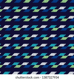 Ethnic boho seamless pattern. Embroidery on fabric. Patchwork texture. Weaving. Traditional ornament. Tribal pattern. Folk motif. Can be used for wallpaper, textile, invitation card, wrapping, web.