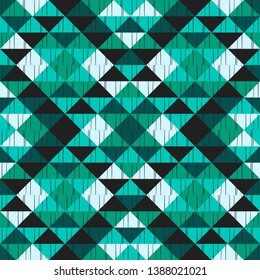 Ethnic boho seamless pattern. Embroidery on fabric. Patchwork texture. Weaving. Traditional ornament. Tribal pattern. Folk motif. Can be used for wallpaper, textile, invitation card, wrapping, web.