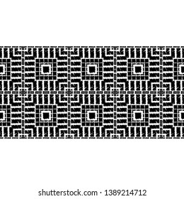 Ethnic boho seamless pattern. Embroidery on fabric. Patchwork texture. Weaving. Traditional ornament. Tribal pattern. Folk motif. Can be used for wallpaper, textile, invitation card, wrapping, web.