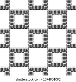 Ethnic boho seamless pattern. Embroidery on fabric. Patchwork texture. Weaving. Traditional ornament. Tribal pattern. Folk motif. Can be used for wallpaper, textile, invitation card, wrapping, web.
