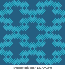 Ethnic boho seamless pattern. Embroidery on fabric. Patchwork texture. Weaving. Traditional ornament. Tribal pattern. Folk motif. Can be used for wallpaper, textile, invitation card, wrapping, web.