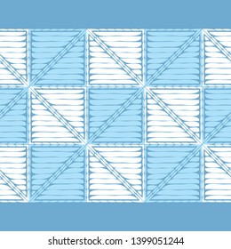Ethnic boho seamless pattern. Embroidery on fabric. Patchwork texture. Weaving. Traditional ornament. Tribal pattern. Folk motif. Can be used for wallpaper, textile, invitation card, wrapping, web.