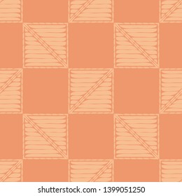 Ethnic boho seamless pattern. Embroidery on fabric. Patchwork texture. Weaving. Traditional ornament. Tribal pattern. Folk motif. Can be used for wallpaper, textile, invitation card, wrapping, web.