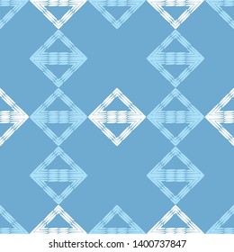 Ethnic boho seamless pattern. Embroidery on fabric. Patchwork texture. Weaving. Traditional ornament. Tribal pattern. Folk motif. Can be used for wallpaper, textile, invitation card, wrapping, web.