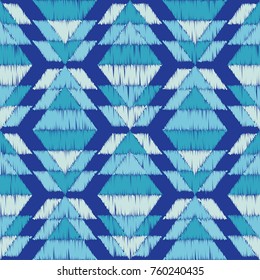 Ethnic boho seamless pattern. Embroidery on fabric. Scribble texture. Retro motif. Textile rapport.