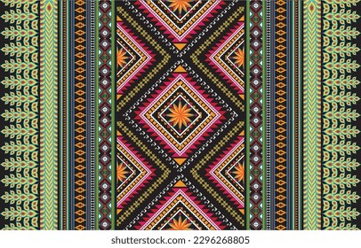 Ethnic boho seamless pattern. Ethno ornament. Tribal art colorful repeatable background. Fabric design, wallpaper, wrapping
