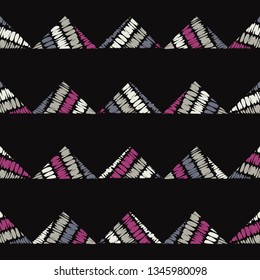 Ethnic boho seamless pattern. The figures in the shaded squares. Patchwork texture. Weaving. Traditional ornament. Tribal pattern. Folk motif. Can be used for wallpaper, textile, invitation card.