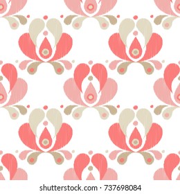 Ethnic boho seamless pattern. Floral pattern. Scribble texture. Retro motif. Textile rapport.