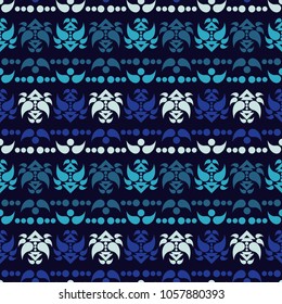 Ethnic boho seamless pattern. Folk motif. Textile rapport.