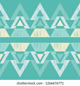 Ethnic boho seamless pattern. Geometric background. Hand hatching. Traditional ornament. Tribal pattern. Folk motif. Can be used for wallpaper, textile, invitation card, web page background.