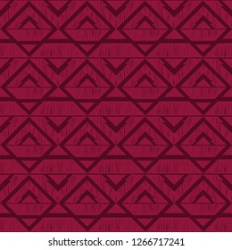 Ethnic boho seamless pattern. Geometric background. Hand hatching. Traditional ornament. Tribal pattern. Folk motif. Can be used for wallpaper, textile, invitation card, web page background.