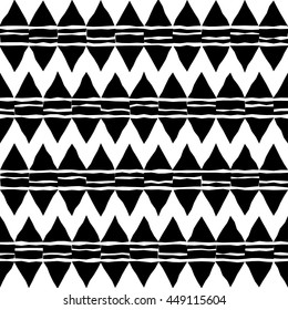 Ethnic boho seamless pattern with geometric elements. Print. Repeating background. Cloth design, wallpaper.