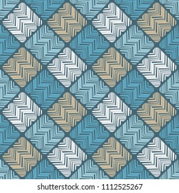 Ethnic boho seamless pattern. Hand hatching. Traditional ornament. Geometric background. Folk motif. Textile rapport.