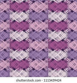 Ethnic boho seamless pattern. Hand hatching. Traditional ornament. Geometric background. Folk motif. Textile rapport.