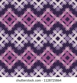 Ethnic boho seamless pattern. Hand hatching. Traditional ornament. Geometric background. Folk motif. Textile rapport.