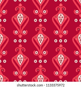 Ethnic boho seamless pattern. Hand hatching. Traditional ornament. Geometric background. Folk motif. Textile rapport.