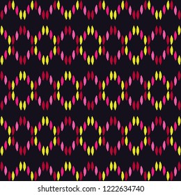 Ethnic boho seamless pattern. Hand hatching. Traditional ornament. Geometric background. Folk motif. Can be used for wallpaper, textile, invitation card, wrapping, web page background.