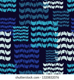 Ethnic boho seamless pattern.  Hand hatching. Patchwork texture. Weaving. Traditional ornament. Tribal pattern. Folk motif. Can be used for wallpaper, textile, invitation card, wrapping, web page back