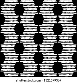 Ethnic boho seamless pattern. Hand hatching. Patchwork texture. Weaving. Traditional ornament. Tribal pattern. Folk motif. Can be used for wallpaper, textile, invitation card, wrapping, web page.