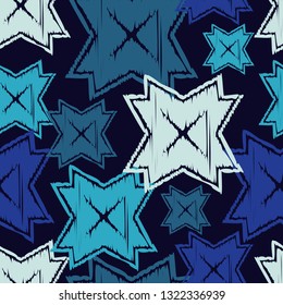 Ethnic boho seamless pattern. Hand hatching. Patchwork texture. Weaving. Traditional ornament. Tribal pattern. Folk motif. Can be used for wallpaper, textile, invitation card, wrapping, web page.