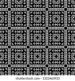 Ethnic boho seamless pattern. Hand hatching. Patchwork texture. Weaving. Traditional ornament. Tribal pattern. Folk motif. Can be used for wallpaper, textile, invitation card, wrapping, web.