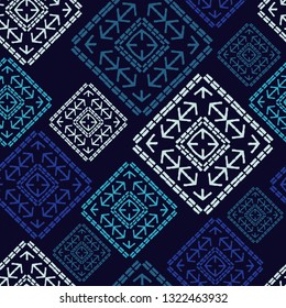 Ethnic boho seamless pattern. Hand hatching. Patchwork texture. Weaving. Traditional ornament. Tribal pattern. Folk motif. Can be used for wallpaper, textile, invitation card, wrapping, web.