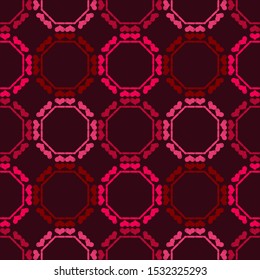 Ethnic boho seamless pattern. Heart. Folk motif. Vector illustration for web design or print.